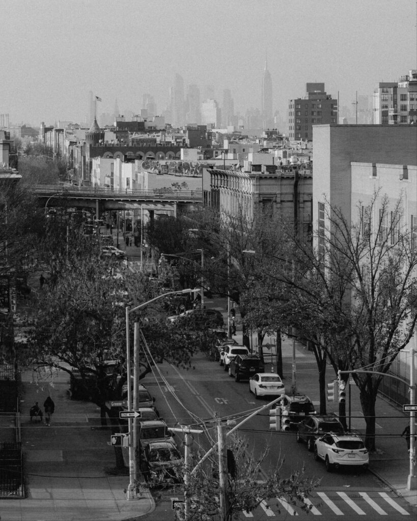 Bed Stuy Modern living sky view of neighborhood