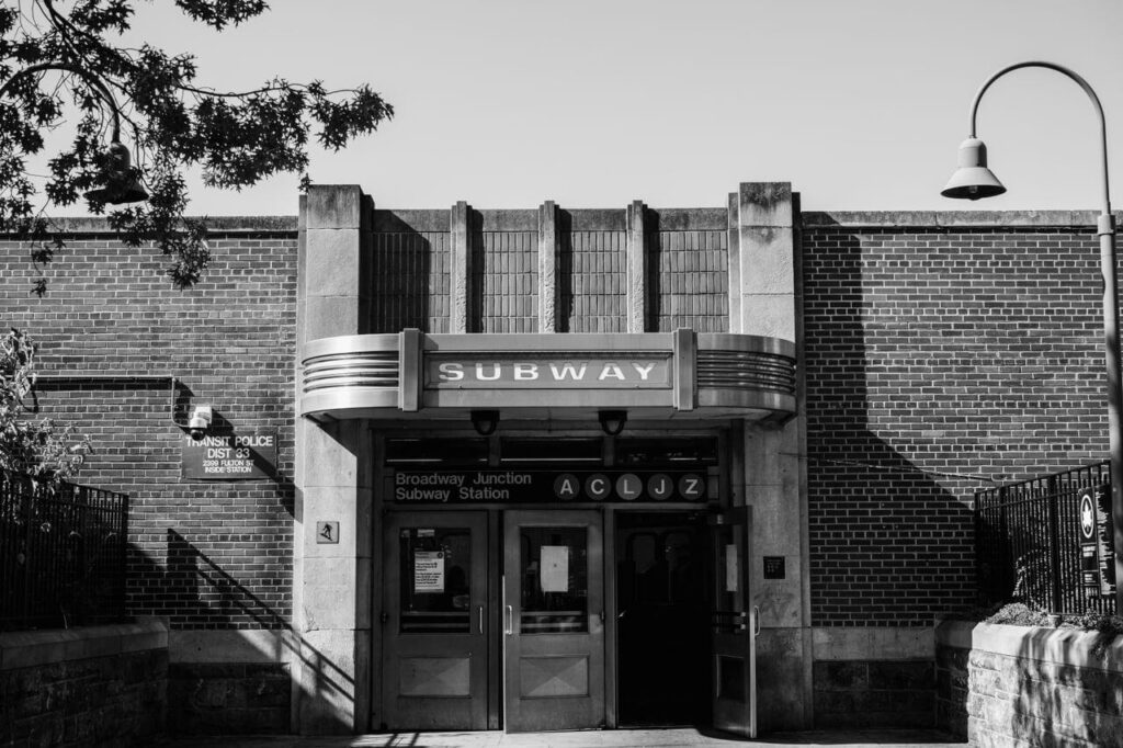 Local subway lines front view
