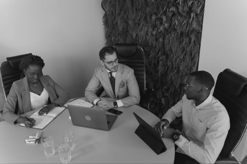 Group meeting in Brooklyn office