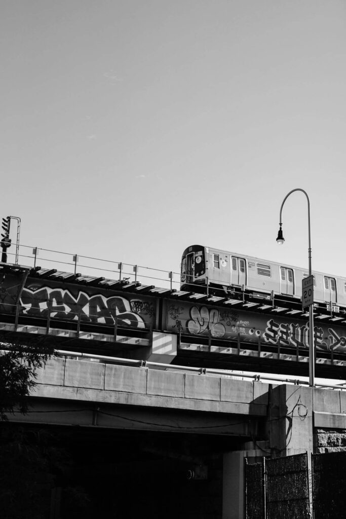 Transit system in Brooklyn sky view