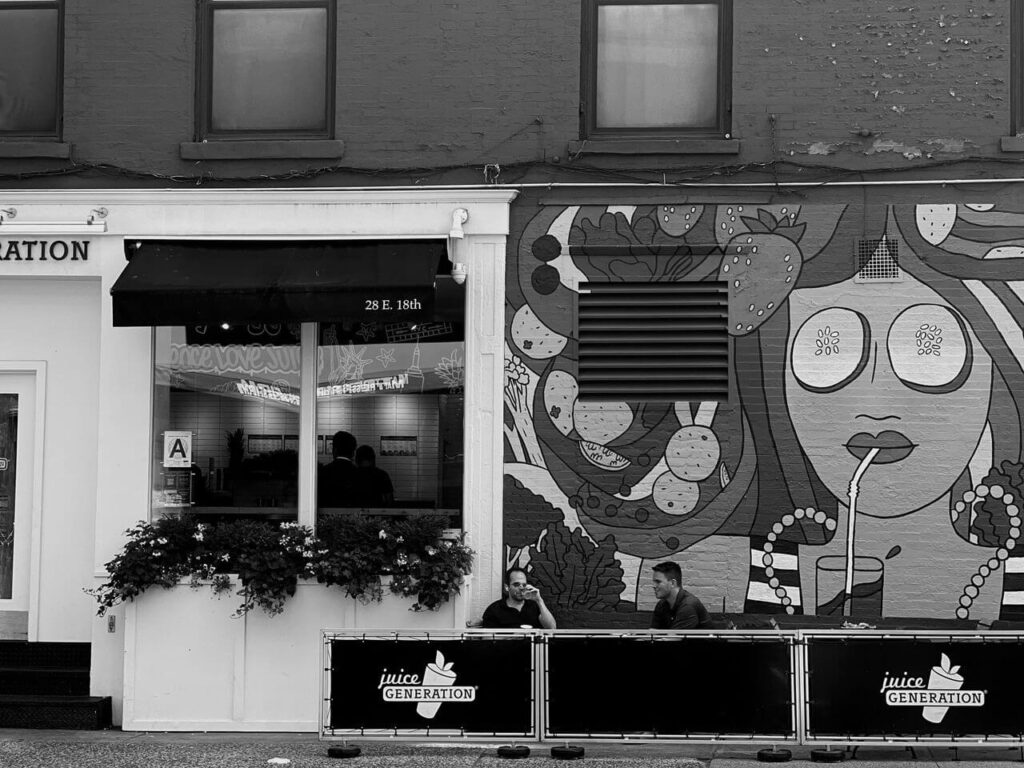 Outside of Cafe near Greene Avenue
