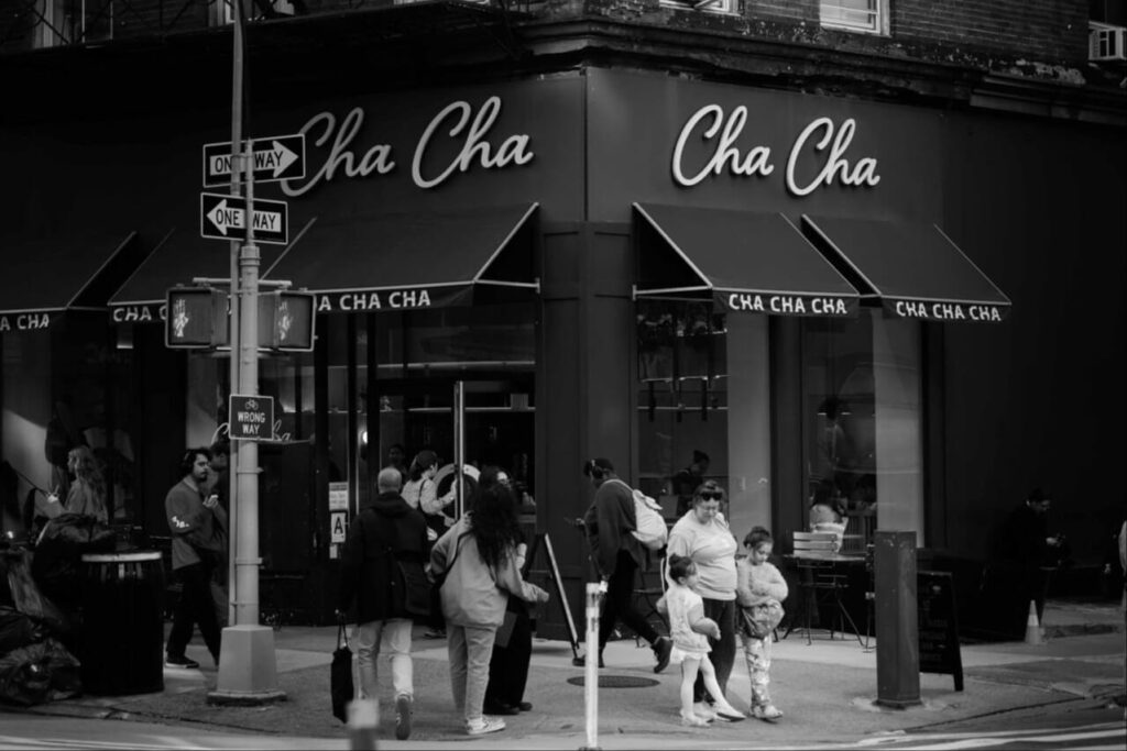 Outside view of cafe in Brooklyn