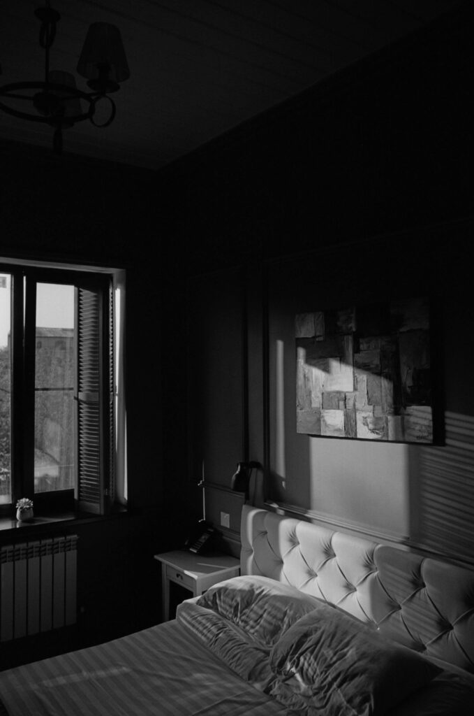 Modern rental unit with window and view