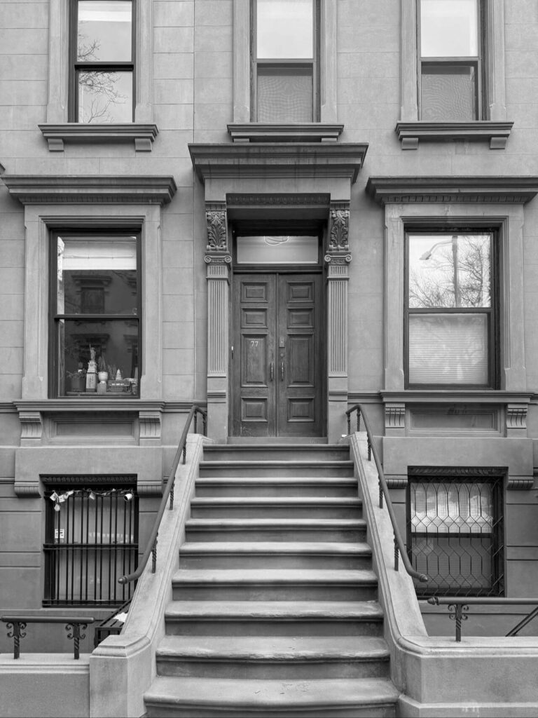 Historic stoop entrance in Brooklyn apartment