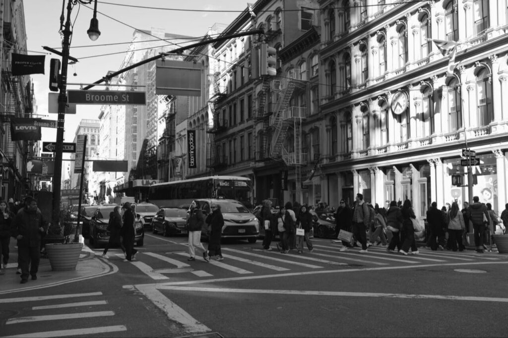 Busy street in Brooklyn near Greene Avenue