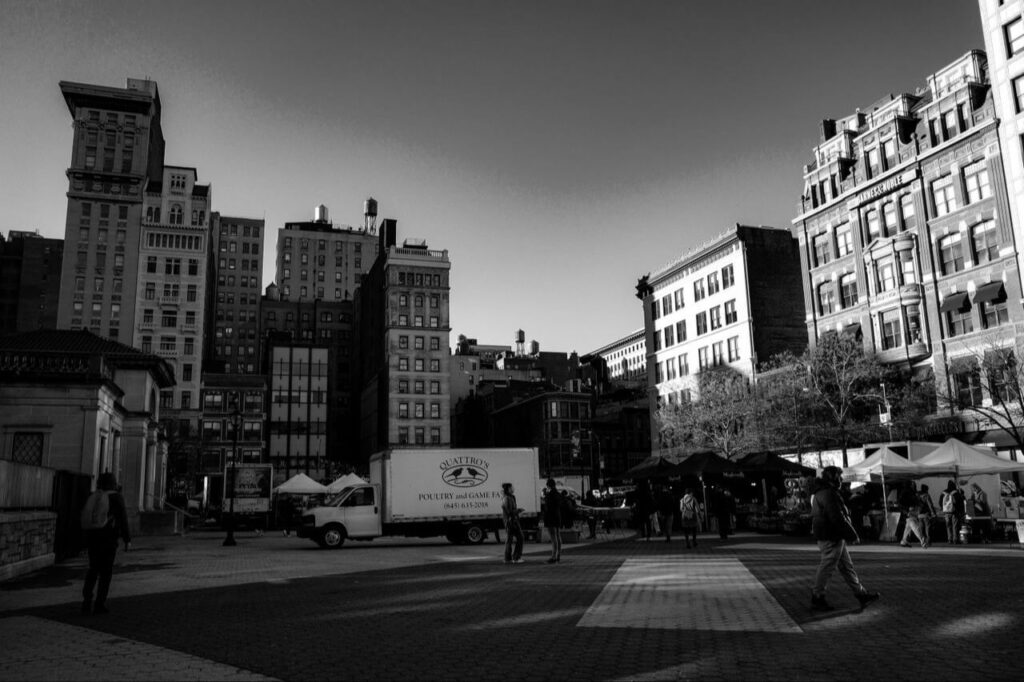 Street view of New York City near Greene Avenue